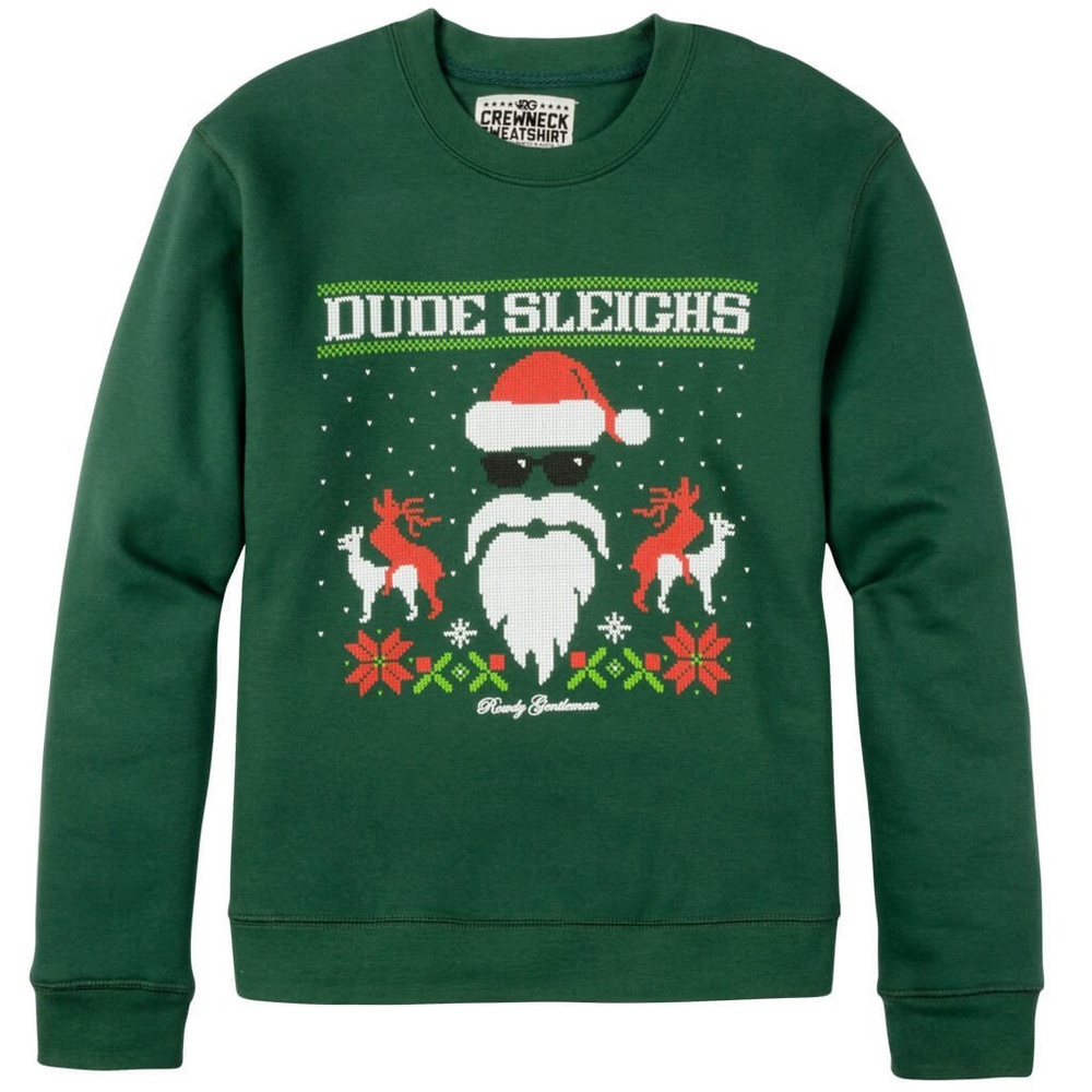 Dude Sleighs Crewneck Sweatshirt